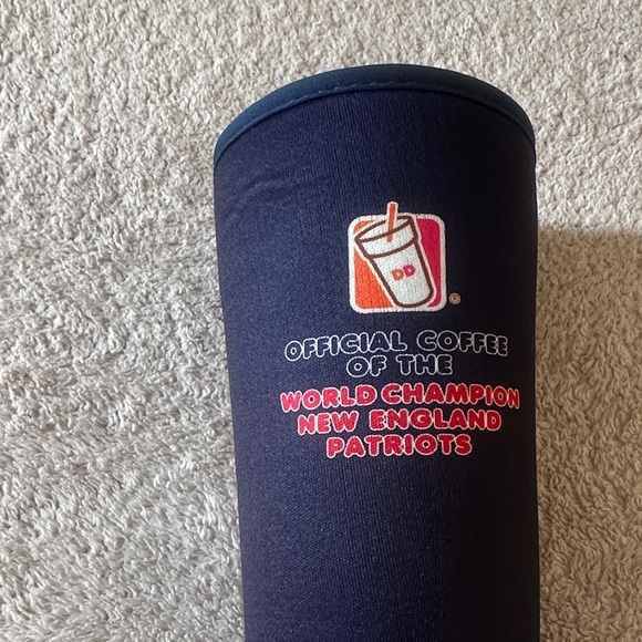 New England Patriots Navy Can Cooler Sleeve - Dunkin' Co-Branded - Picture 2 of 4
